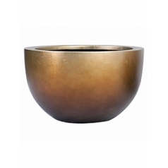 Кашпо Nieuwkoop Metallic под цвет серебра leaf bowl matt honey диаметр - 45 см высота - 27 см