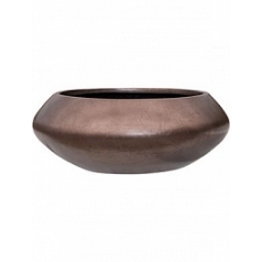 Кашпо Nieuwkoop Metallic под цвет серебра leaf bowl ufo matt coffee диаметр - 40 см высота - 15 см