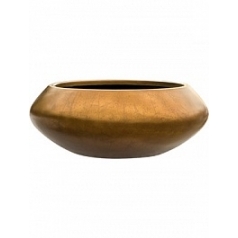 Кашпо Nieuwkoop Metallic под цвет серебра leaf bowl ufo matt honey диаметр - 40 см высота - 15 см