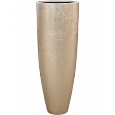Кашпо Nieuwkoop Metallic под цвет серебра leaf partner matt light champagne (with технический горшок) диаметр - 34 см высота - 90 см