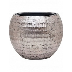 Кашпо Nieuwkoop Opus hammered globe под цвет серебра (with технический горшок) диаметр - 40 см высота - 32 см