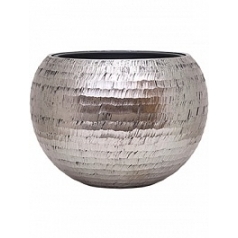 Кашпо Nieuwkoop Opus hammered globe под цвет серебра (with технический горшок) диаметр - 60 см высота - 43 см