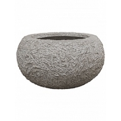 Кашпо Nieuwkoop Polystone coated kamelle bowl raw grey, серого цвета диаметр - 93 см высота - 52 см