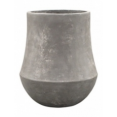 Кашпо Nieuwkoop Polystone coated plain darcy raw grey, серого цвета M размер диаметр - 47 см высота - 56.5 см