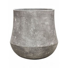 Кашпо Nieuwkoop Polystone coated plain darcy raw grey, серого цвета диаметр - 62 см высота - 60 см