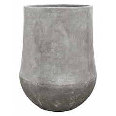 Кашпо Nieuwkoop Polystone coated plain darcy raw grey, серого цвета диаметр - 56 см высота - 72 см