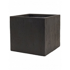 Кашпо Nieuwkoop Raindrop cube black, чёрного цвета длина - 40 см высота - 36 см