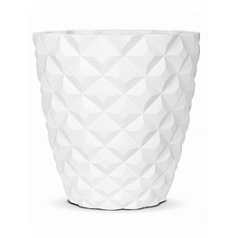 Кашпо Nieuwkoop Capi Lux heraldry vase taper round 1-й размер white, белого цвета диаметр - 38 см высота - 40 см