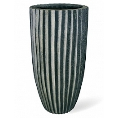 Кашпо Nieuwkoop Sahara black, чёрного цвета stripes диаметр - 50 см высота - 100 см