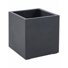 Кашпо Nieuwkoop Grigio cube L размер lead-фактура под бетон длина - 50 см высота - 50 см