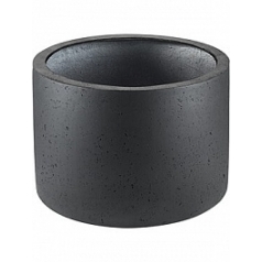 Кашпо Nieuwkoop Grigio cylinder anthracite, цвет антрацит-фактура под бетон диаметр - 48 см высота - 32 см