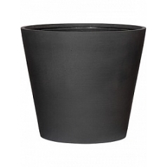 Кашпо Nieuwkoop Refined bucket M размер volcano black, чёрного цвета диаметр - 58 см высота - 50 см