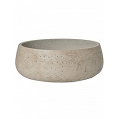Кашпо Nieuwkoop Rough eileen XL размер grey, серого цвета washed диаметр - 39 см высота - 14.5 см