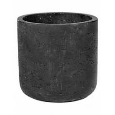Кашпо Nieuwkoop Rough mini charlie xxs black, чёрного цвета washed диаметр - 10.6 см высота - 9.9 см