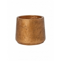 Кашпо Nieuwkoop Rough patt M размер metallic copper диаметр - 15 см высота - 14 см