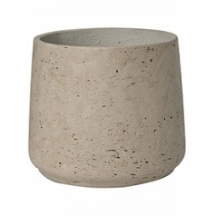 Кашпо Nieuwkoop Rough patt XL размер grey, серого цвета washed диаметр - 23 см высота - 19.5 см