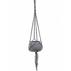 Подвесное Кашпо Nieuwkoop Stone (hanging) mini pax S размер laterite grey, серого цвета диаметр - 20 см высота - 15 см