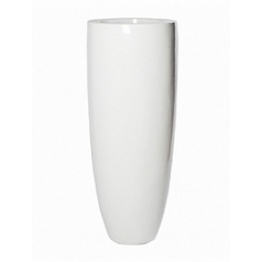 Кашпо Nieuwkoop Fiberstone (lounge) glossy white, белого цвета dax XXL размер (seychellen) диаметр - 50 см высота - 120 см