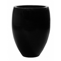 Кашпо Nieuwkoop Fiberstone bond black, чёрного цвета L размер диаметр - 65 см высота - 83 см