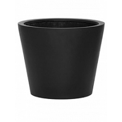 Кашпо Nieuwkoop Fiberstone bucket black, чёрного цвета S размер диаметр - 50 см высота - 40 см