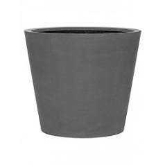 Кашпо Nieuwkoop Fiberstone bucket grey, серого цвета L размер диаметр - 70 см высота - 60 см
