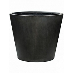 Кашпо Nieuwkoop Fiberstone bucket L размер antique grey, серого цвета диаметр - 58 см высота - 50 см