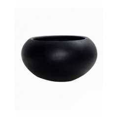 Кашпо Nieuwkoop Fiberstone cora black, чёрного цвета S размер диаметр - 47 см высота - 25.5 см