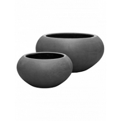Кашпо Nieuwkoop Fiberstone cora grey, серого цвета M размер диаметр - 72 см высота - 36.5 см