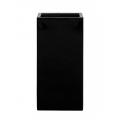 Кашпо Nieuwkoop Fiberstone glossy black, чёрного цвета bouvy длина - 40 см высота - 80 см