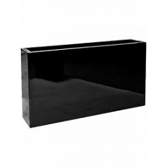 Кашпо Nieuwkoop Fiberstone glossy black, чёрного цвета jort slim S размер длина - 91 см высота - 50 см