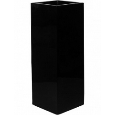 Кашпо Nieuwkoop Fiberstone glossy black, чёрного цвета yang длина - 35 см высота - 100 см