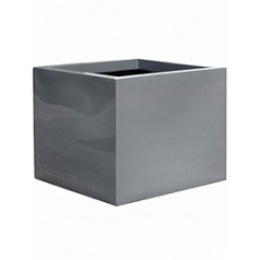 Кашпо Nieuwkoop Fiberstone glossy grey, серого цвета jumbo without feet L размер длина - 90 см высота - 82 см