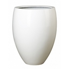 Кашпо Nieuwkoop Fiberstone glossy white, белого цвета bond M размер диаметр - 48 см высота - 61 см