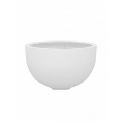 Кашпо Nieuwkoop Fiberstone glossy white, белого цвета bowl M размер диаметр - 45 см высота - 28 см