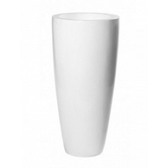 Кашпо Nieuwkoop Fiberstone glossy white, белого цвета dax XL размер диаметр - 47 см высота - 100 см