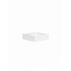 Кашпо Nieuwkoop Fiberstone glossy white, белого цвета jack XS размер длина - 30 см высота - 9 см