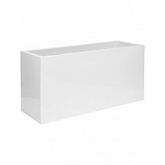 Кашпо Nieuwkoop Fiberstone glossy white, белого цвета jort S размер длина - 80 см высота - 40 см