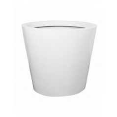 Кашпо Nieuwkoop Fiberstone glossy white, белого цвета jumbo cone M размер диаметр - 98 см высота - 85 см