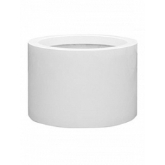 Кашпо Nieuwkoop Fiberstone glossy white, белого цвета jumbo max middle high L размер диаметр - 90 см высота - 60 см