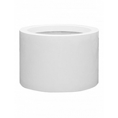 Кашпо Nieuwkoop Fiberstone glossy white, белого цвета jumbo max middle high XL размер диаметр - 110 см высота - 70 см