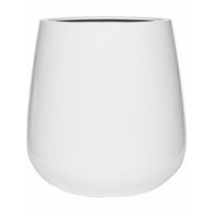 Кашпо Nieuwkoop Fiberstone glossy white, белого цвета pax XL размер диаметр - 66 см высота - 67 см
