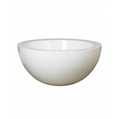 Кашпо Nieuwkoop Fiberstone glossy white, белого цвета vic bowl диаметр - 60 см высота - 28 см