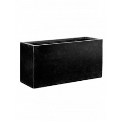 Кашпо Nieuwkoop Fiberstone jort black, чёрного цвета XL размер длина - 150 см высота - 75 см