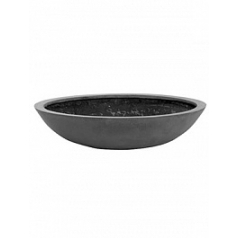 Кашпо Nieuwkoop Fiberstone jumbo bowl grey, серого цвета S размер диаметр - 70 см высота - 17 см