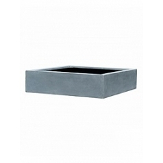 Кашпо Nieuwkoop Fiberstone jumbo low grey, серого цвета XL размер длина - 100 см высота - 25 см