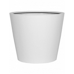 Кашпо Nieuwkoop Fiberstone matt white, белого цвета bucket L размер диаметр - 68 см высота - 60 см