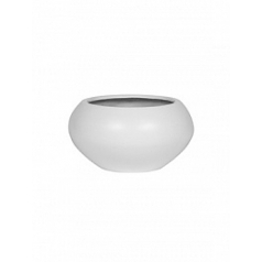 Кашпо Nieuwkoop Fiberstone matt white, белого цвета cora S размер диаметр - 47 см высота - 25.5 см