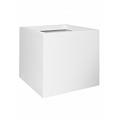 Кашпо Nieuwkoop Fiberstone matt white, белого цвета jumbo L размер длина - 90 см высота - 83 см