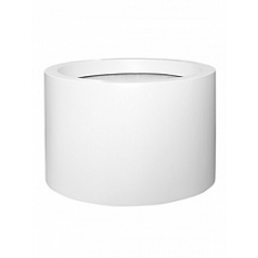 Кашпо Nieuwkoop Fiberstone matt white, белого цвета jumbo max mid. high L размер диаметр - 90 см высота - 60 см
