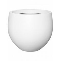Кашпо Nieuwkoop Fiberstone matt white, белого цвета jumbo orb L размер диаметр - 133 см высота - 114 см